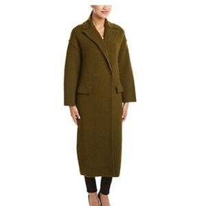 Missoni olive green wool wrap coat